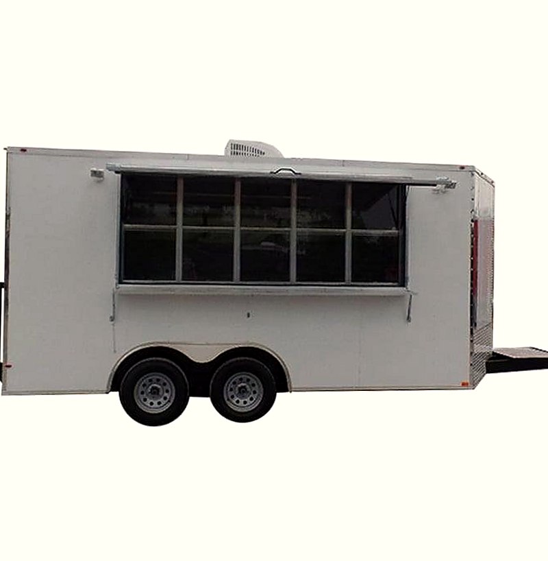 New Concession Food Trailer White Event Catering — 8.5' x 16'