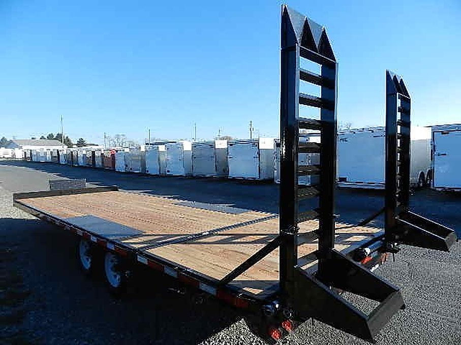 BWise 8 x 24 Deckover Equipment Trailer – Pop Up Beavertail